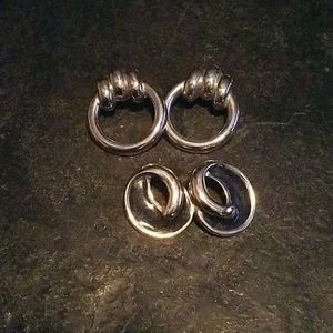 Vantage Silver tone earrings